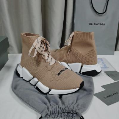 wholesale quality balenciaga speed 2.0 coffee white black